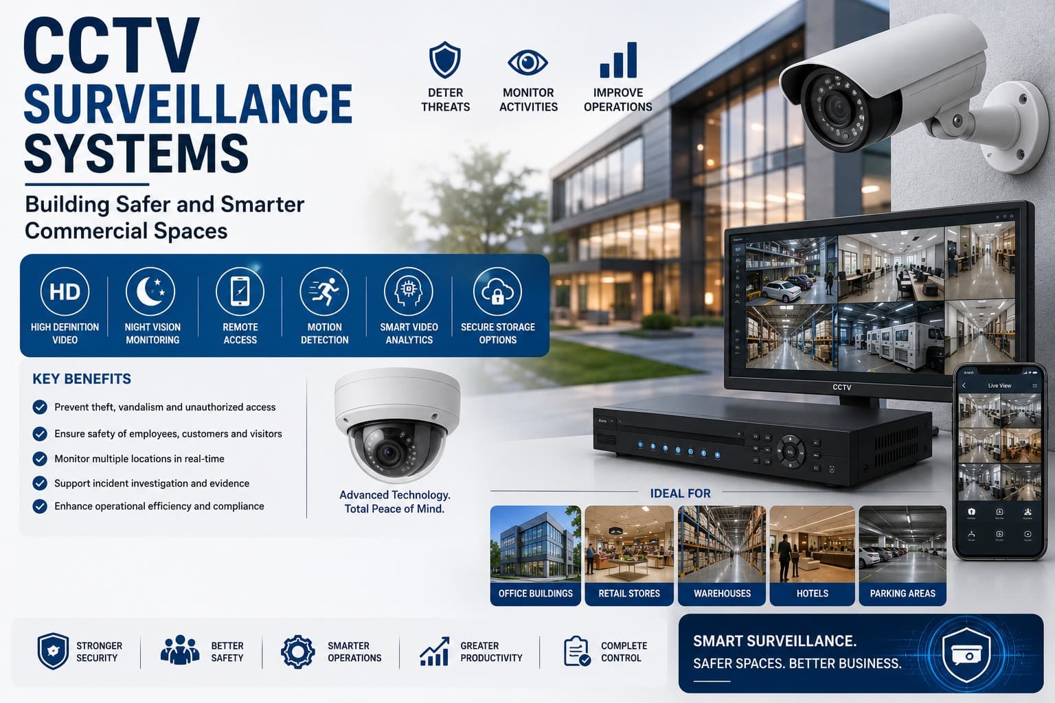 CCTV Surveillance Systems: Building Safer and Smarter Commercial Spaces